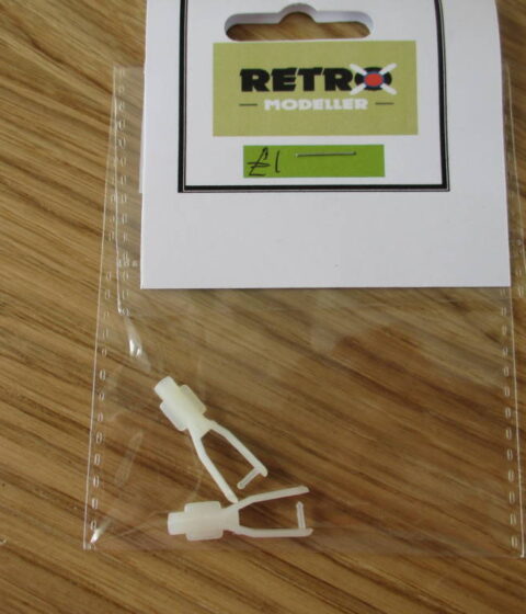 Pair of Quick Links / Clevises 2.5 cm White plastic