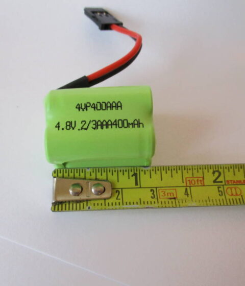 Square 4.8 Volt 400 mAh battery pack