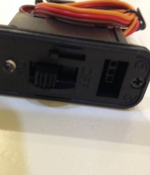 Receiver switch with charge socket and LED