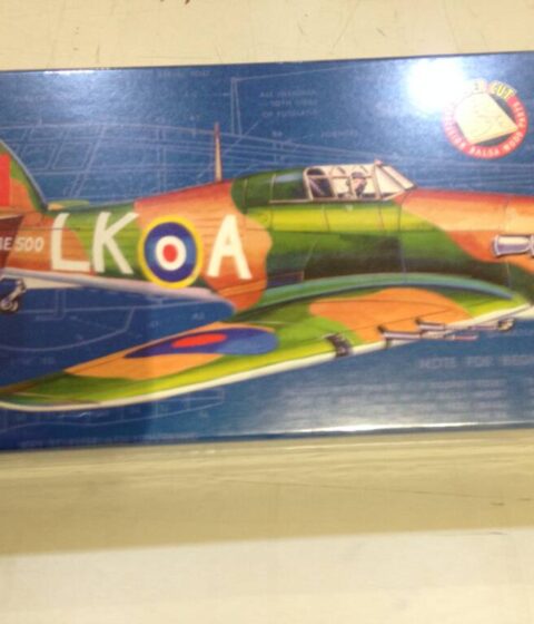 Free Flight balsa kit to build Guillow's  Hawker Hurricane  MK1