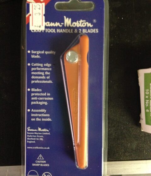 Swan Morton plastic modeling knife with blades